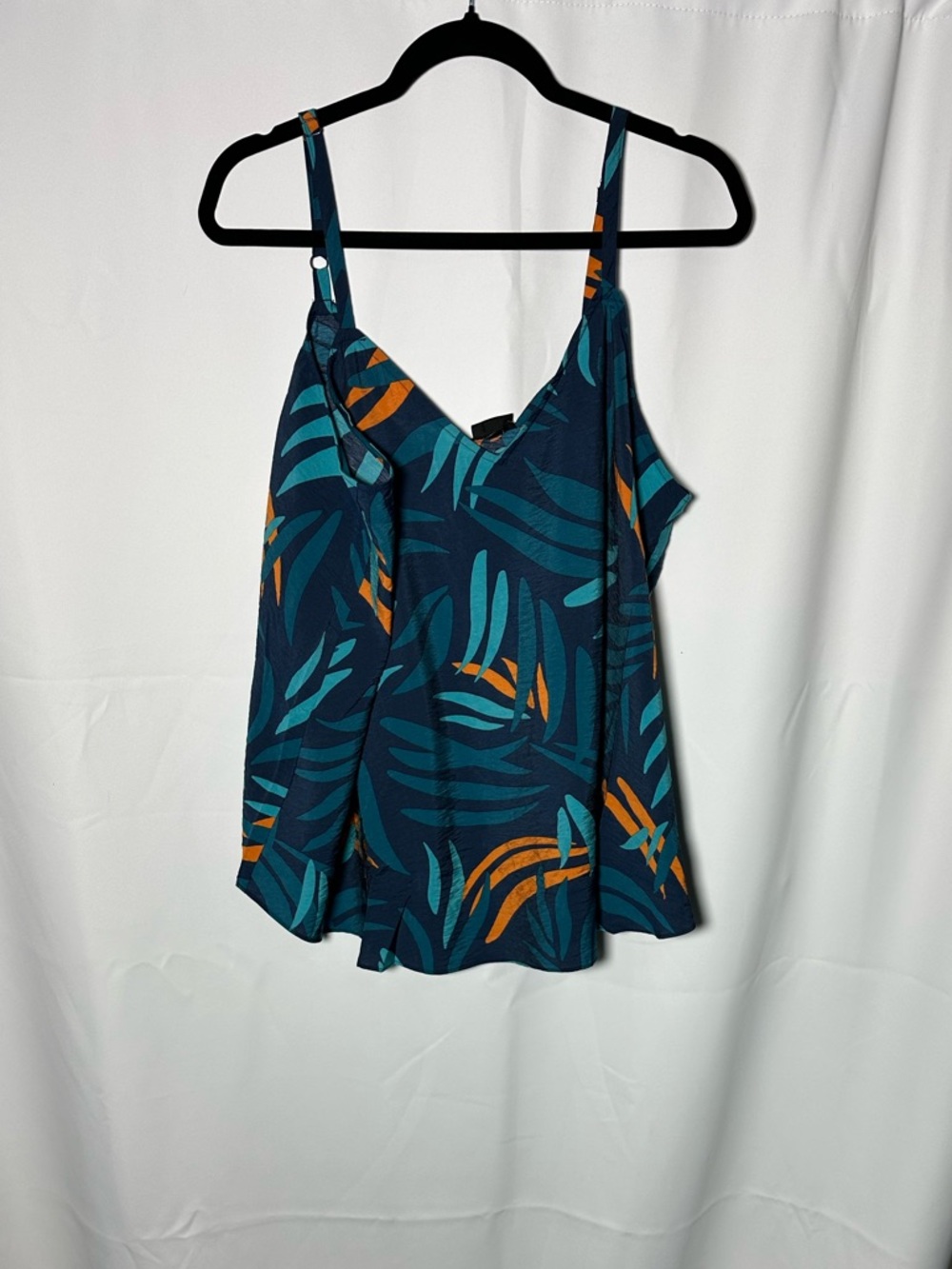 NWT Torrid Sophie swing Navy Tropical Print Spaghetti Strap Tank Top 0X